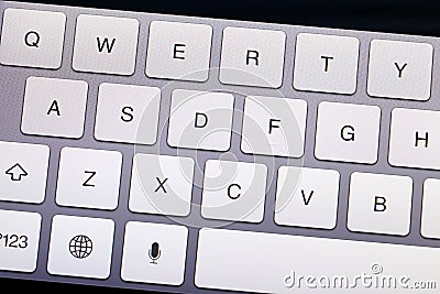 Qwerty keyboard Stock Photo