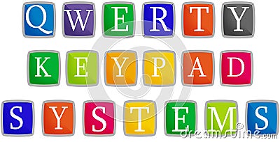 Qwerty keypad Cartoon Illustration