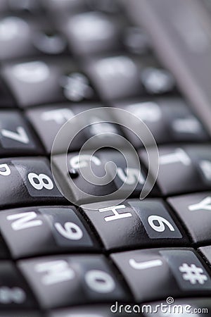 Qwerty keypad from cellphone Stock Photo