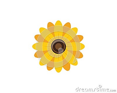 Sunflower logo vector template illustration Vector Illustration