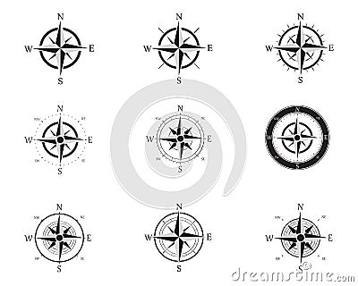 Compass logo template vector illustration Vector Illustration