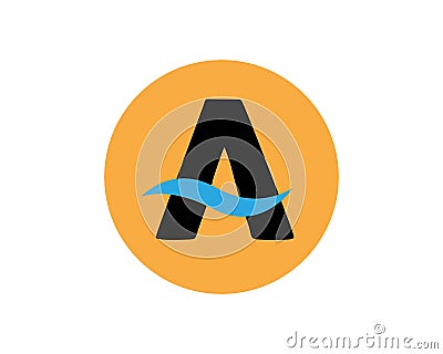 A letter LOGO Cartoon Illustration