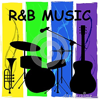 R&B Music Means Rhythm And Blues And Audio Stock Photo