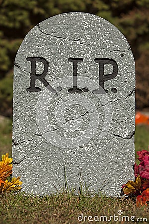 R.I.P. Grave Stone Stock Photo