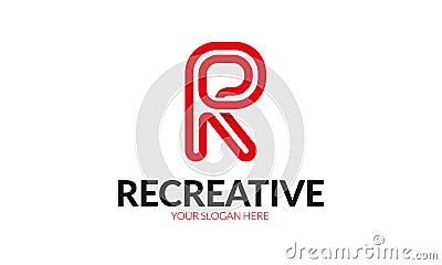 R Letter Logo Stock Photo
