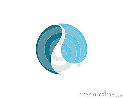 R Letter River Logo Template Vector Illustration