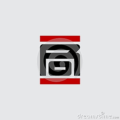 R and O - initials or logo. RO - monogram or logotype. Vector design element or icon Vector Illustration
