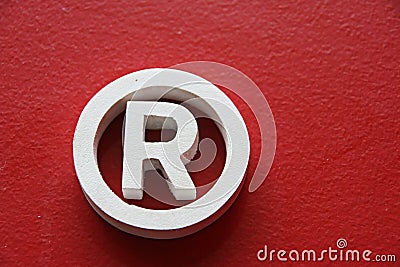 R Registered trademark Stock Photo