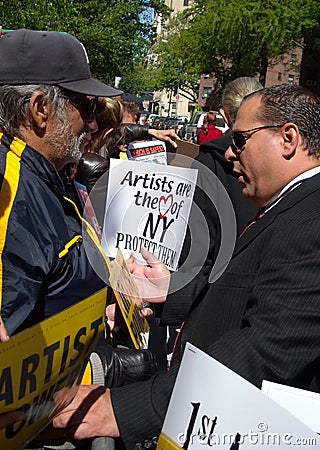 A.R.T.I.S.T. Demonstration New York City USA Editorial Stock Photo