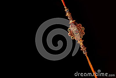 Raakhi on black background Stock Photo