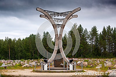 Raate road winter war monument, Suomussalmi, Finland Editorial Stock Photo