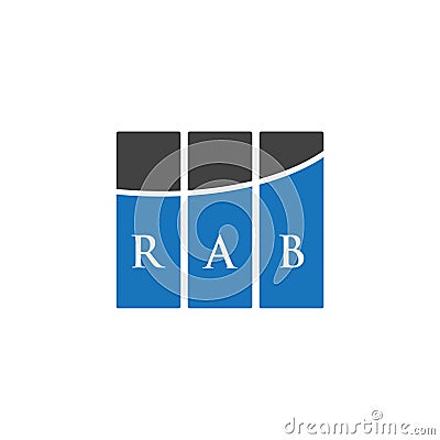 RAB letter logo design on WHITE background. RAB creative initials letter logo concept. RAB letter design.RAB letter logo design on Vector Illustration