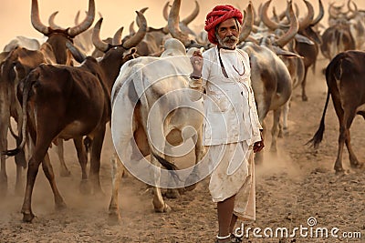 Rabari herder in the district of Kutch, India Editorial Stock Photo
