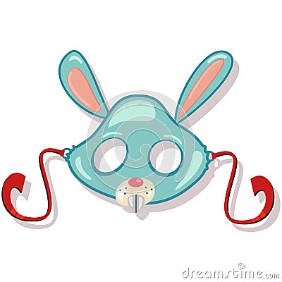 Rabbit mask vector icon Vector Illustration
