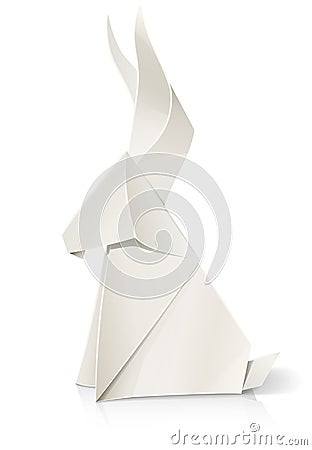 Rabbit paper origami toy Vector Illustration