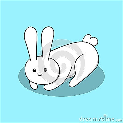 Rabbit prepare for jamming vector illustration Vector Illustration