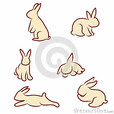 Rabbit shilouette Stock Photo