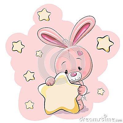 Rabbit with star Vector Illustration