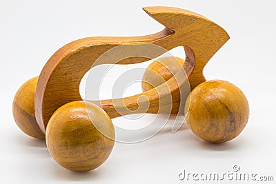 Rabbit wooden massage tools Stock Photo
