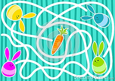 Rabbits and Carrot Maze Labyrinth