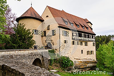 Rabenstein castle in Fraconian Switzerland in Bavaria, Germany. Stock Photo