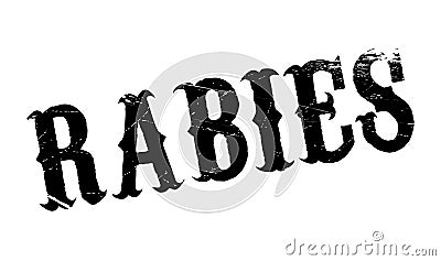 Rabies rubber stamp Stock Photo