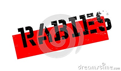 Rabies rubber stamp Stock Photo