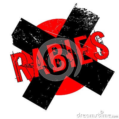 Rabies rubber stamp Stock Photo