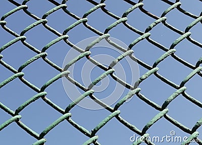 Rabitz Web on a blue sky Stock Photo