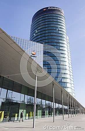 Rabobank head office in dutch town of utrecht Editorial Stock Photo