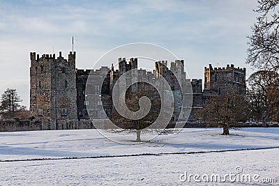 Raby Castle in Winter Stock Photo