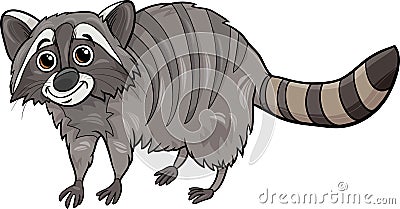 Raccoon animal cartoon illustration Vector Illustration