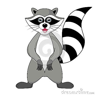 Raccoon gargle illustration on white background in vector Vector Illustration