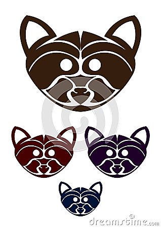Raccoon Tribal Vector Illustration