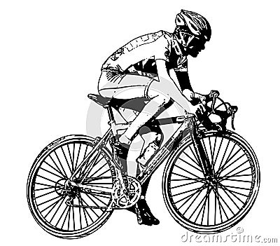 Race bicyclist 2 Vector Illustration