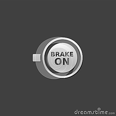 Metallic Icon - Race brake sign Vector Illustration