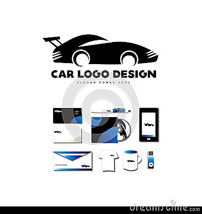 Race car logo icon design Vector Illustration