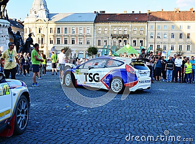 Race cars at the Transilvania Rally 2016 Cluj-Napoca Editorial Stock Photo