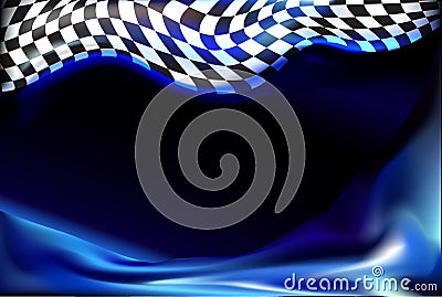 Race, checkered flag background Vector Illustration