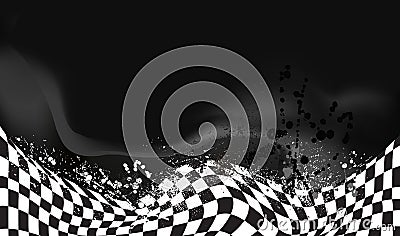 Race, checkered flag background Vector Illustration