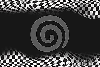 Race, checkered flag background Vector Illustration