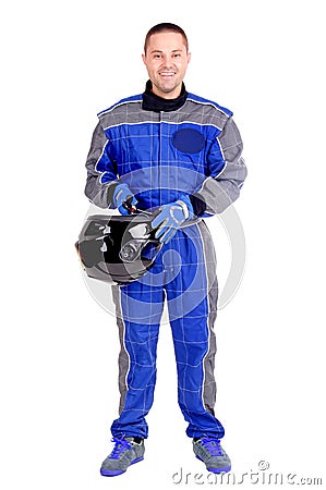 Race driver Stock Photo