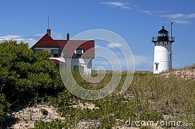 Race Point Lighthouse in Provincetown Massachusetts Stock Photo