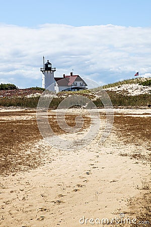 Race Point lighthouse in Provincetown Editorial Stock Photo