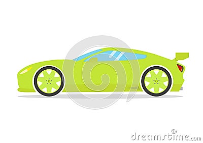 Race sport car. tuning coupe auto .Flat vector transportation vehicle illustration Vector Illustration