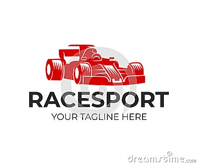 Race sport, formula 1 and race car, logo design. Racing automobile and drive, vector design Vector Illustration