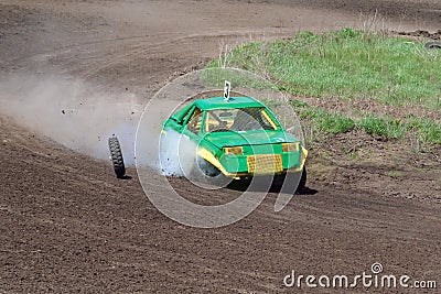 Race for survival. Broke off the wheel Editorial Stock Photo