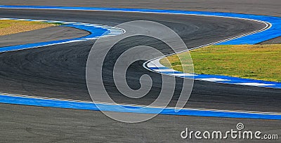 Race track curve road for car / motorcycle racing Stock Photo