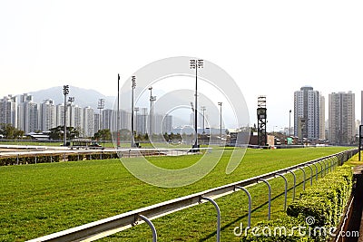 Racecourse Racing Track Stock Photo