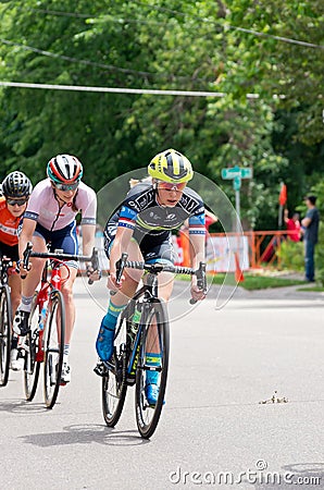 Racers on Course at Stillwater Criterium Editorial Stock Photo